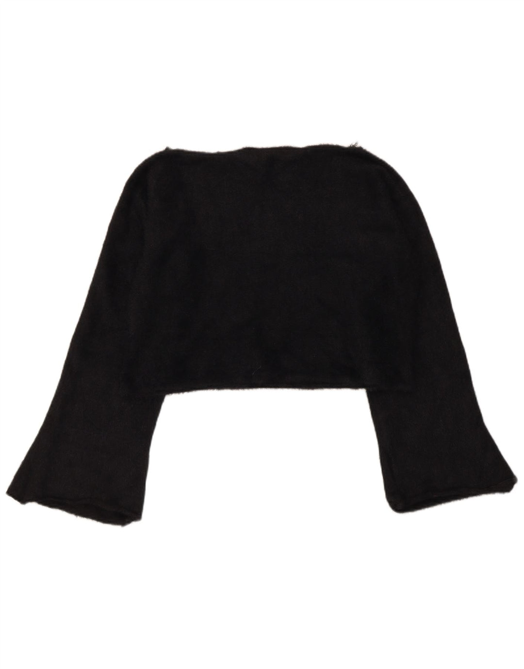 Crop Top pentru femei Zara cu mânecă lungă UK 14 Medium Negru