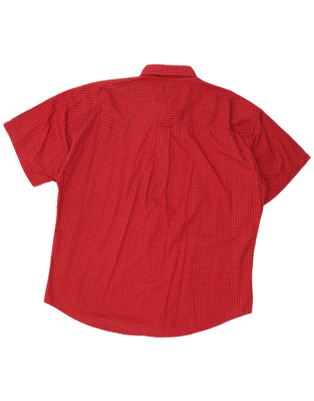 Cămașă cu mânecă scurtă pentru bărbați Chaps, bumbac geometric roșu XL