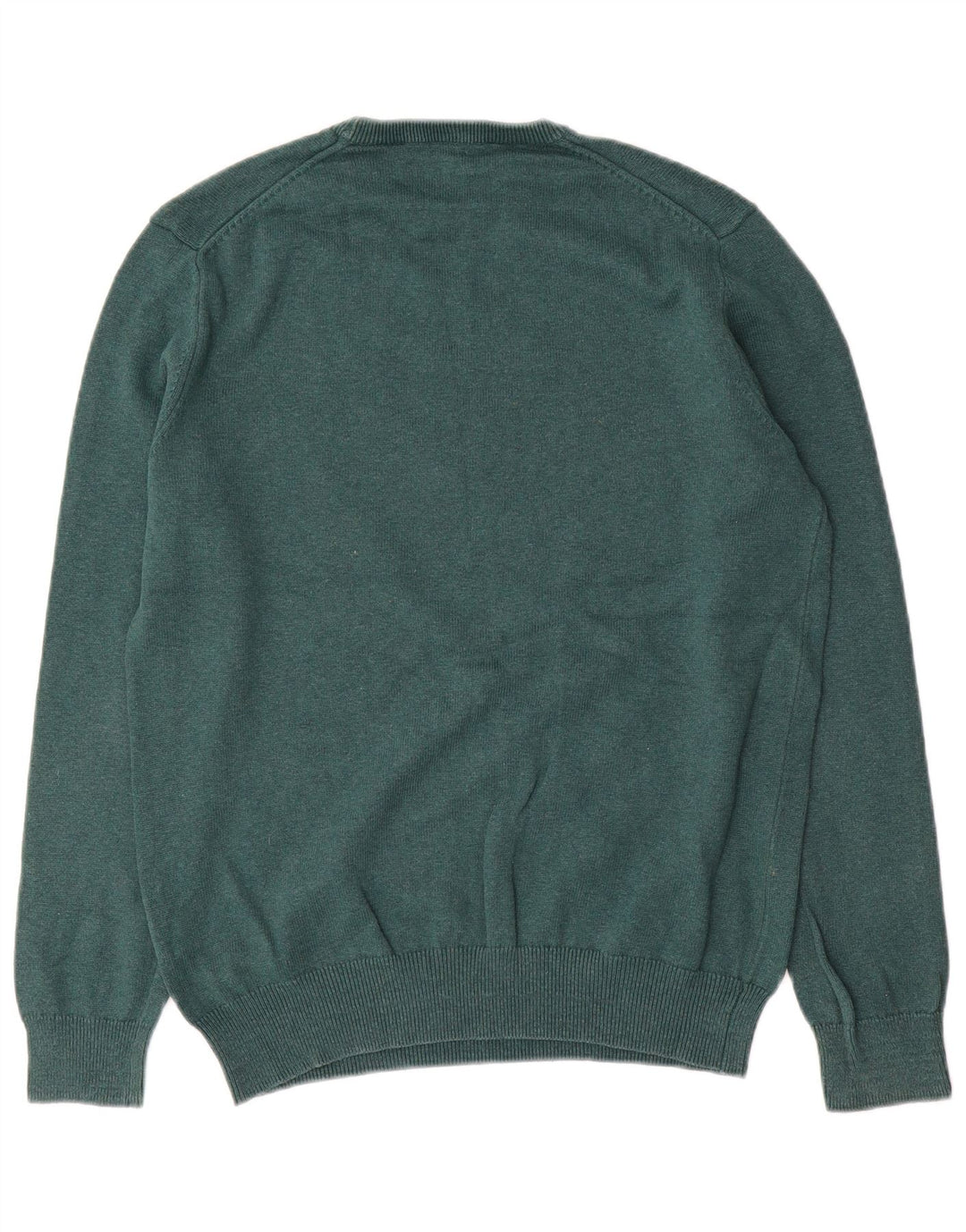 Crew Clothing Pulover pentru bărbați cu gât, bumbac verde mediu