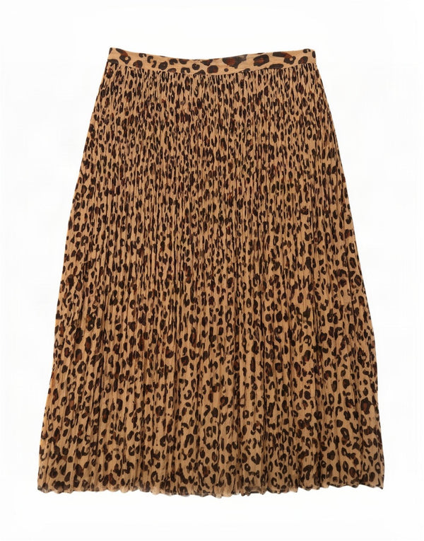 Fustă A-Line pentru femei Marks & Spencer UK 12 Medium W30 Bej Animal Print
