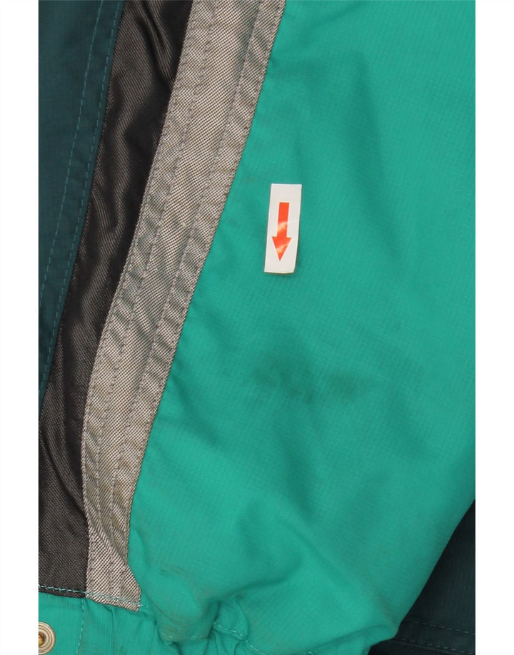 Jachetă de vânt cu glugă pentru bărbați Ellesse UK 38, verde mediu, colorblock