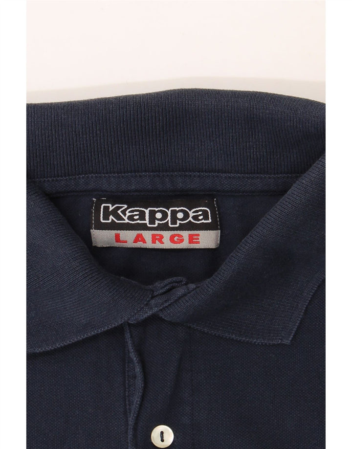 KAPPA Mens Polo Shirt Large Navy Blue Cotton Vintage Kappa and Second-Hand Kappa from Messina Hembry 
