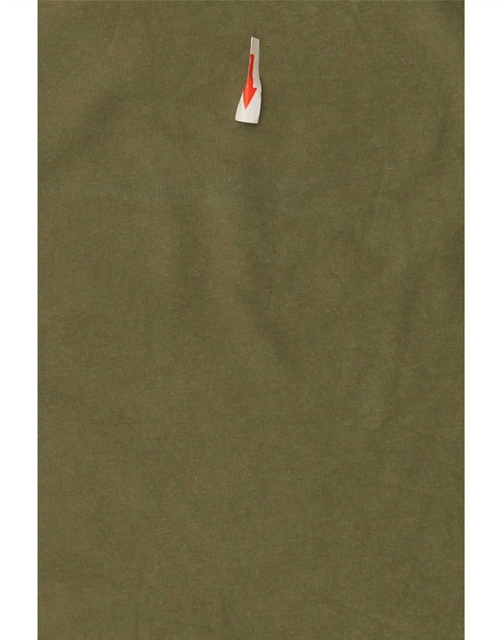 Quiksilver Mens Regular Fit Graphic T-Shirt Top Medium Khaki Cotton
