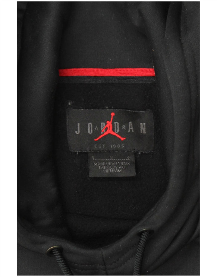 JORDAN Pulover cu glugă Dri Fit pentru bărbați, mare, negru, poliester