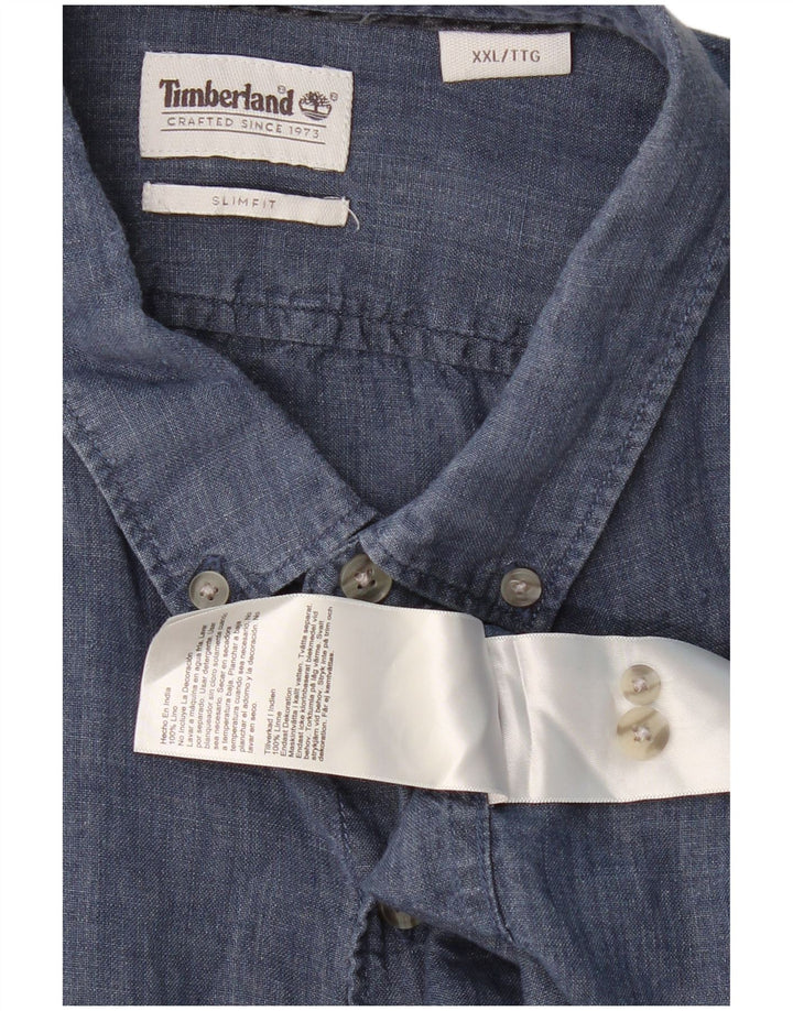 Cămașă pentru bărbați TIMBERLAND Slim Fit 2XL in bleumarin