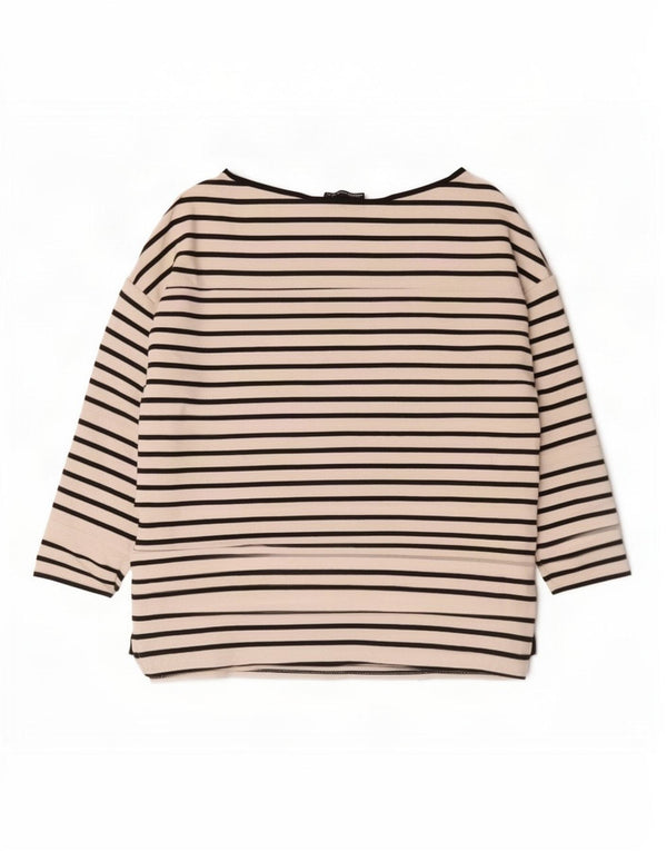 Top supradimensionat pentru femei Zara, cu mâneci 3/4 UK 10, cu dungi albe mici