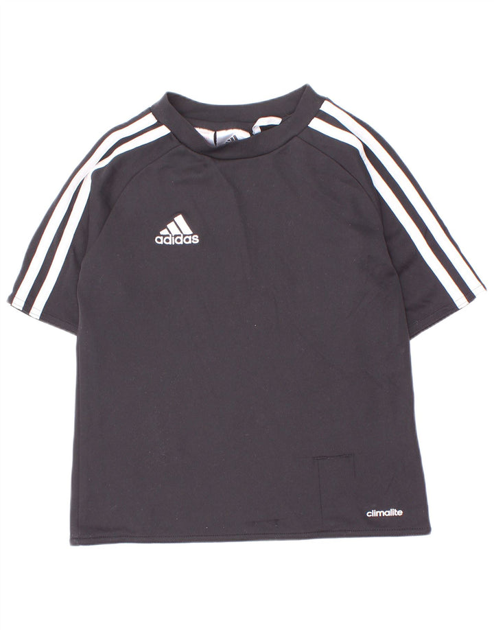 Tricou Adidas Climalite pentru baieti Top 7-8 ani poliester negru