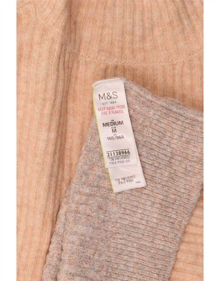 Pulover cu gât țestoasă pentru femei Marks & Spencer UK 14 Roz mediu
