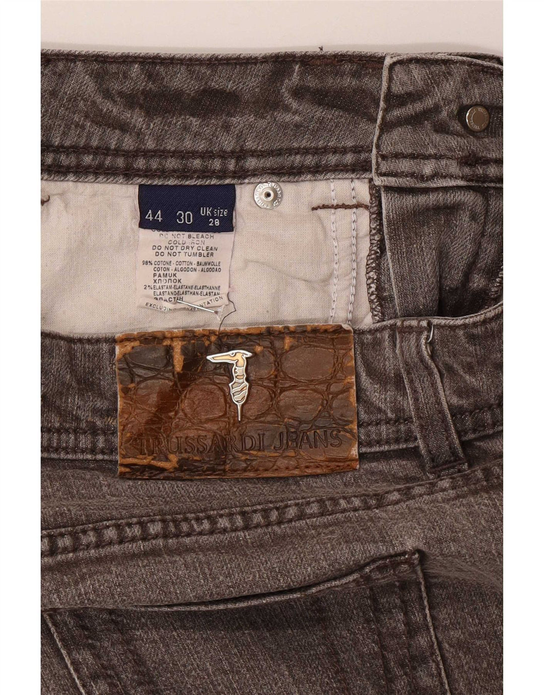 Blugi drepti pentru femei Trussardi W28 L30 bumbac maro