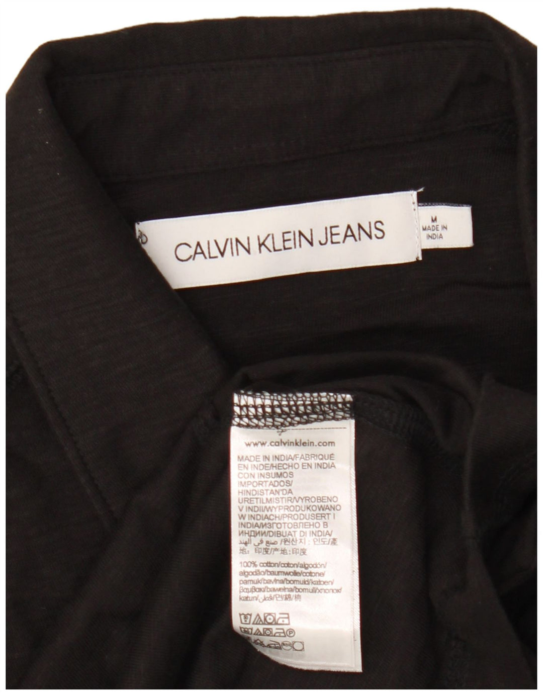 CALVIN KLEIN JEANS Tricou polo pentru bărbați, bumbac negru mediu