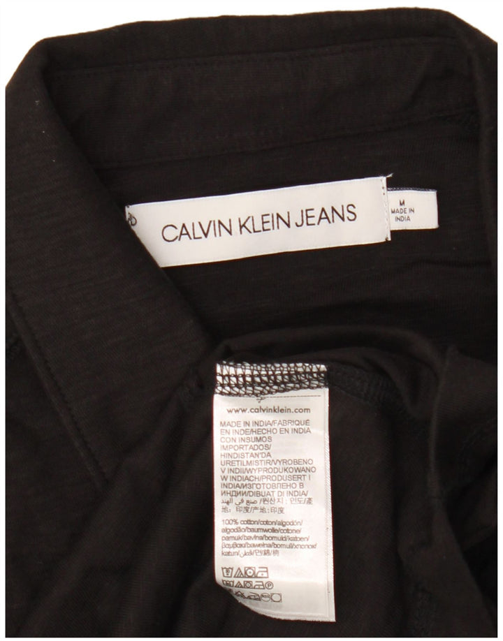 CALVIN KLEIN JEANS Tricou polo pentru bărbați, bumbac negru mediu