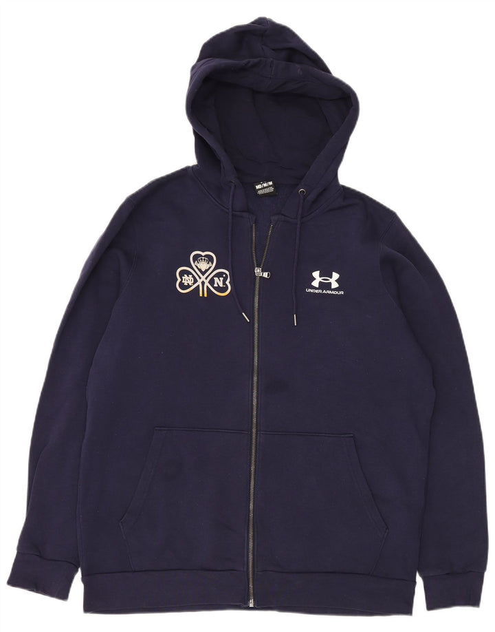 Pulover pentru bărbați Under Armour, cu fermoar, cu capota, mediu, albastru, bumbac