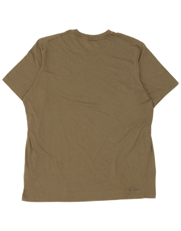 Tricou pentru bărbați Adidas Aeroready Top XL Kaki Poliester