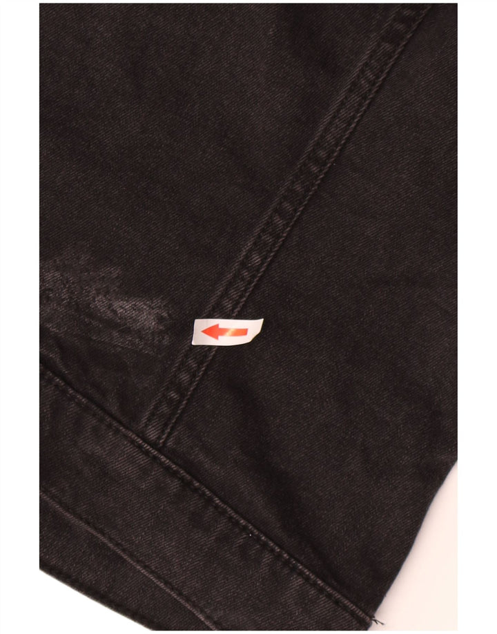 Jachetă de denim cu glugă pentru femei Hollister UK 14 Medium Gri Colorblock