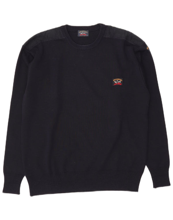 Pulover pentru bărbați Paul & Shark cu gât crew pulover mare din lână bleumarin