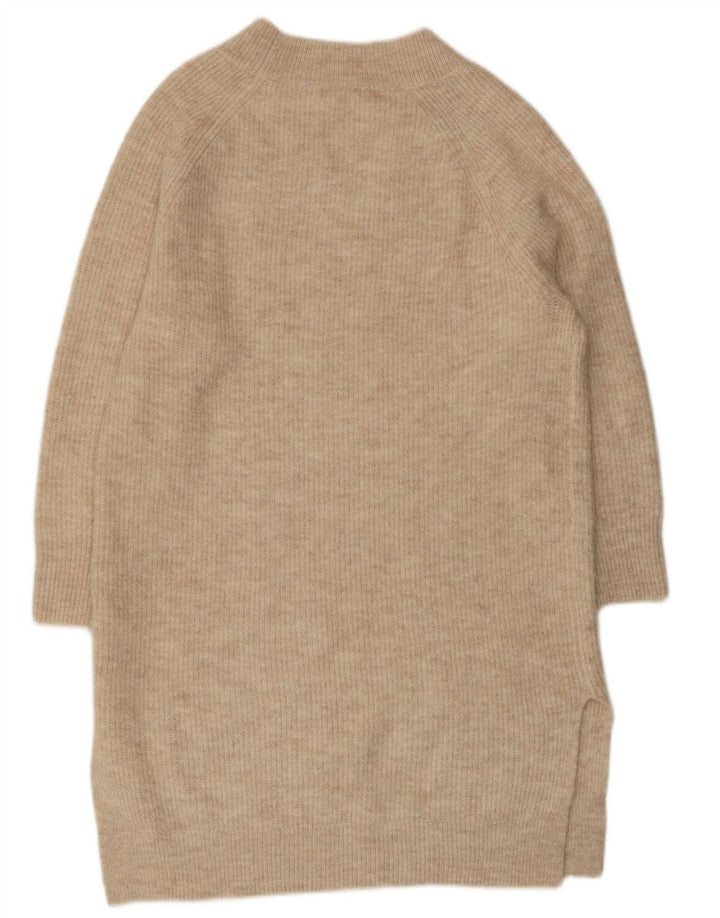 MONSOON Rochie cu pulover pentru femei, cu ajustare largi, UK 14 Medium Bej Acrilic