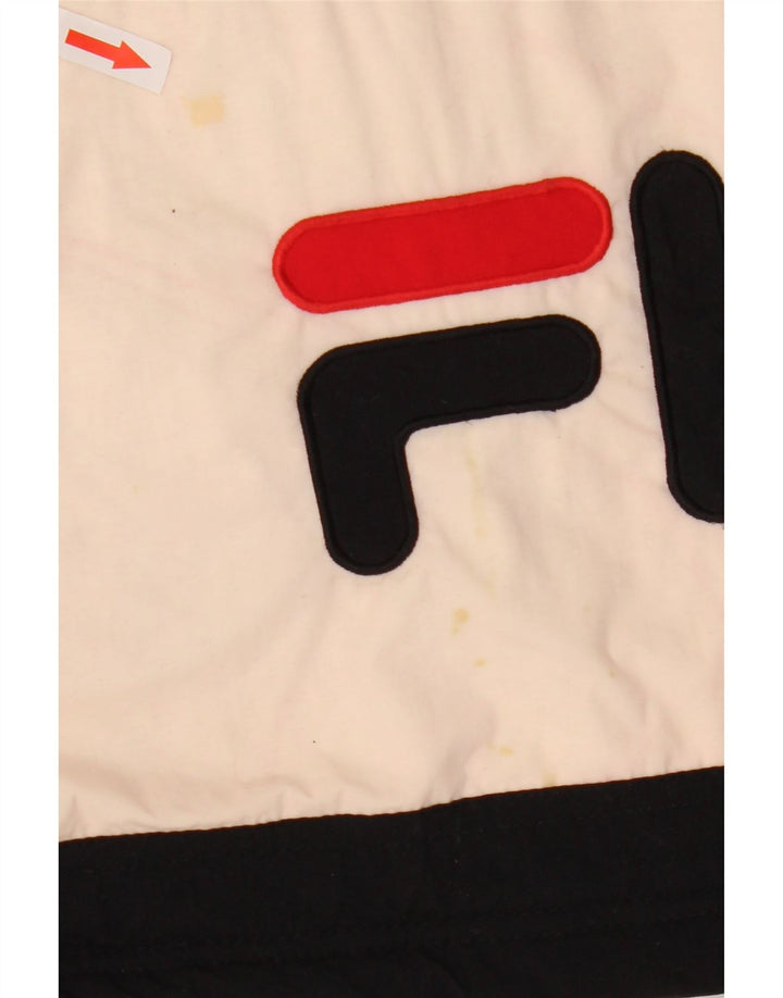 Jachetă căptușită cu grafică pentru bărbați Fila UK 38 Medium Black Colorblock Nylon