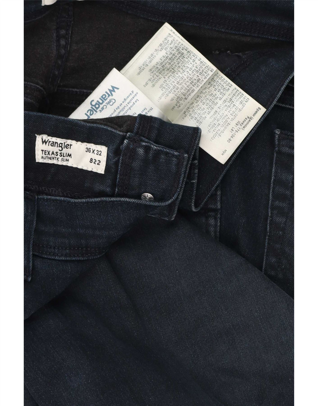 Blugi slim Texas Wrangler pentru bărbați W36 L32 bumbac bleumarin