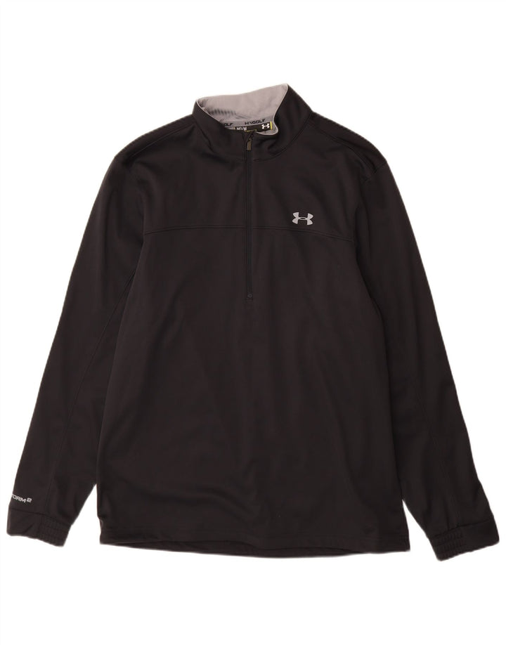 Top de trening Under Armour Cold Gear Graphic Pulover pentru bărbați, mediu negru