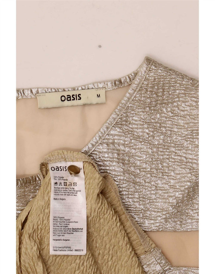 Rochie Oasis pentru femei UK 12 Medium Silver Chevron Poliester