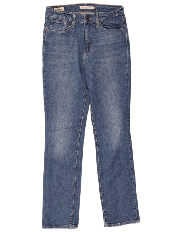 Blugi drepti cu talie mare Levi's 724 pentru femei W29 L30 bumbac albastru