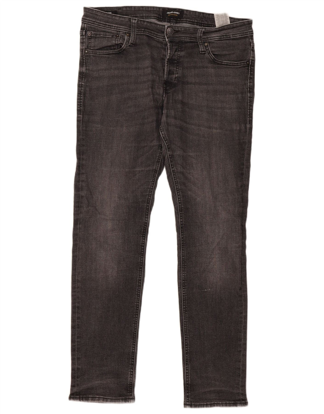 JACK & JONES Blugi slim GLENN pentru bărbați W34 L32 bumbac gri