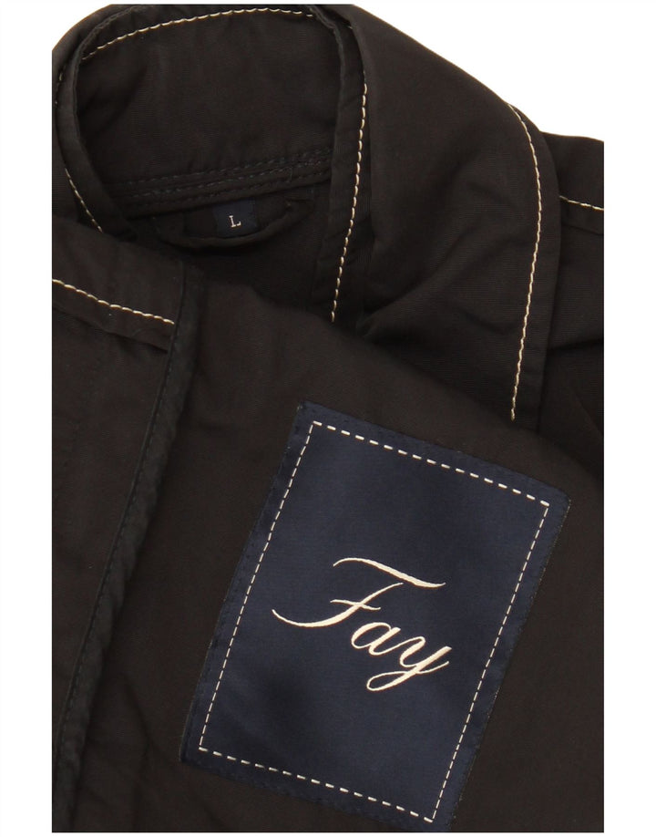 FAY Womens Blazer Jacket UK 16 Large Black