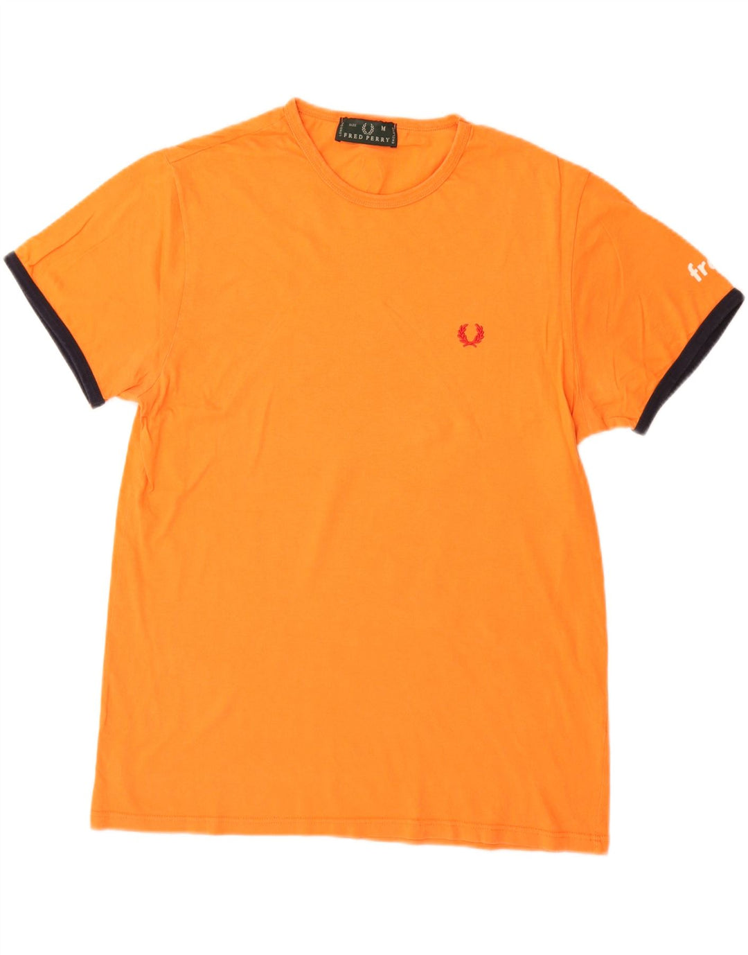 Tricou Fred Perry pentru bărbați Top din bumbac portocaliu mediu