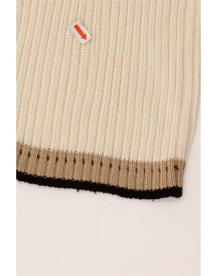 Pulover cardigan pentru femei CERRUTI 1881 UK 12 bumbac alb mediu mediu