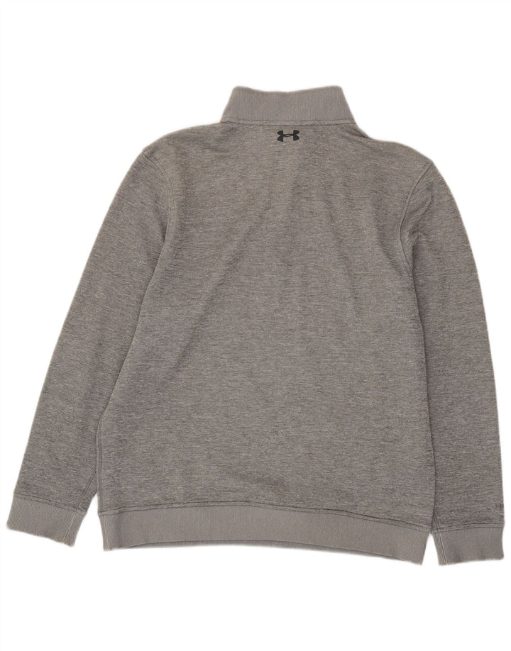 Pulover Under Armour Cold Gear pentru bărbați, cu fermoar, cu gât, mare, pete gri
