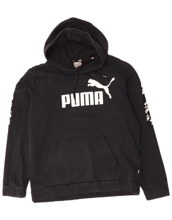 Pulover pentru bărbați Puma Graphic Hoodie, bumbac mediu negru