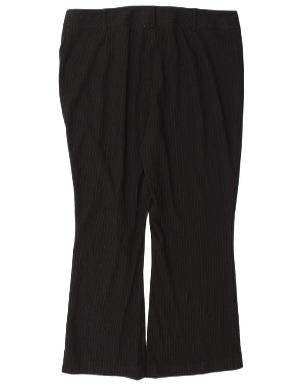 Pantaloni casual pentru femei Marks & Spencer UK 18 XL W36 L28 Black Pinstripe