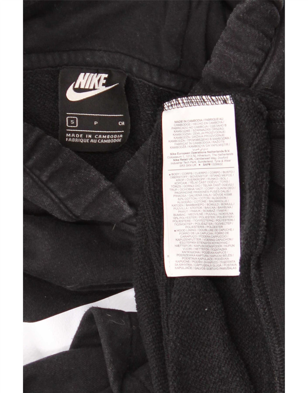 Pulover Nike Grafic pentru bărbați, bumbac mic, negru
