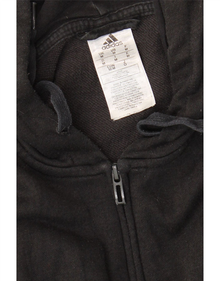 Pulover Adidas pentru bărbați, cu fermoar, bumbac mediu negru