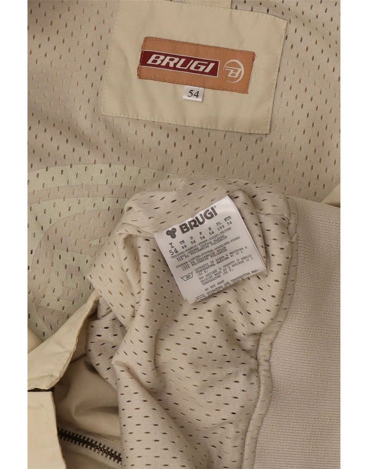 Brugi Bomber Jacket pentru bărbați UK 44 2XL Bej Bumbac