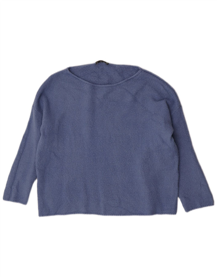 Pulover pentru femei Zara, cu gât de barcă, UK 14 Medium Blue