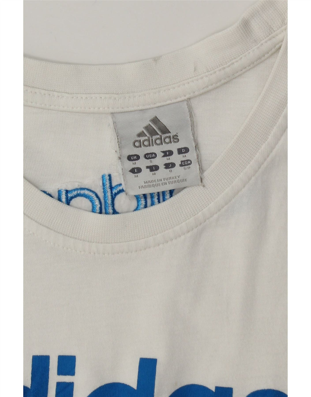 Vestă grafică Adidas pentru bărbați, bumbac alb mediu
