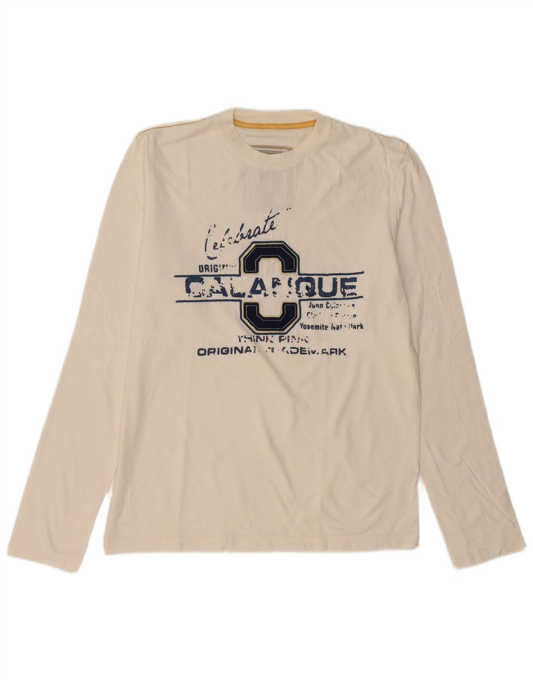 THINK PINK Top grafic pentru bărbați cu mânecă lungă XL bumbac alb