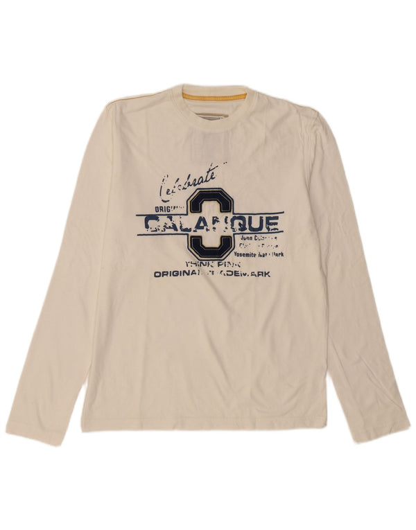 THINK PINK Top grafic pentru bărbați cu mânecă lungă XL bumbac alb