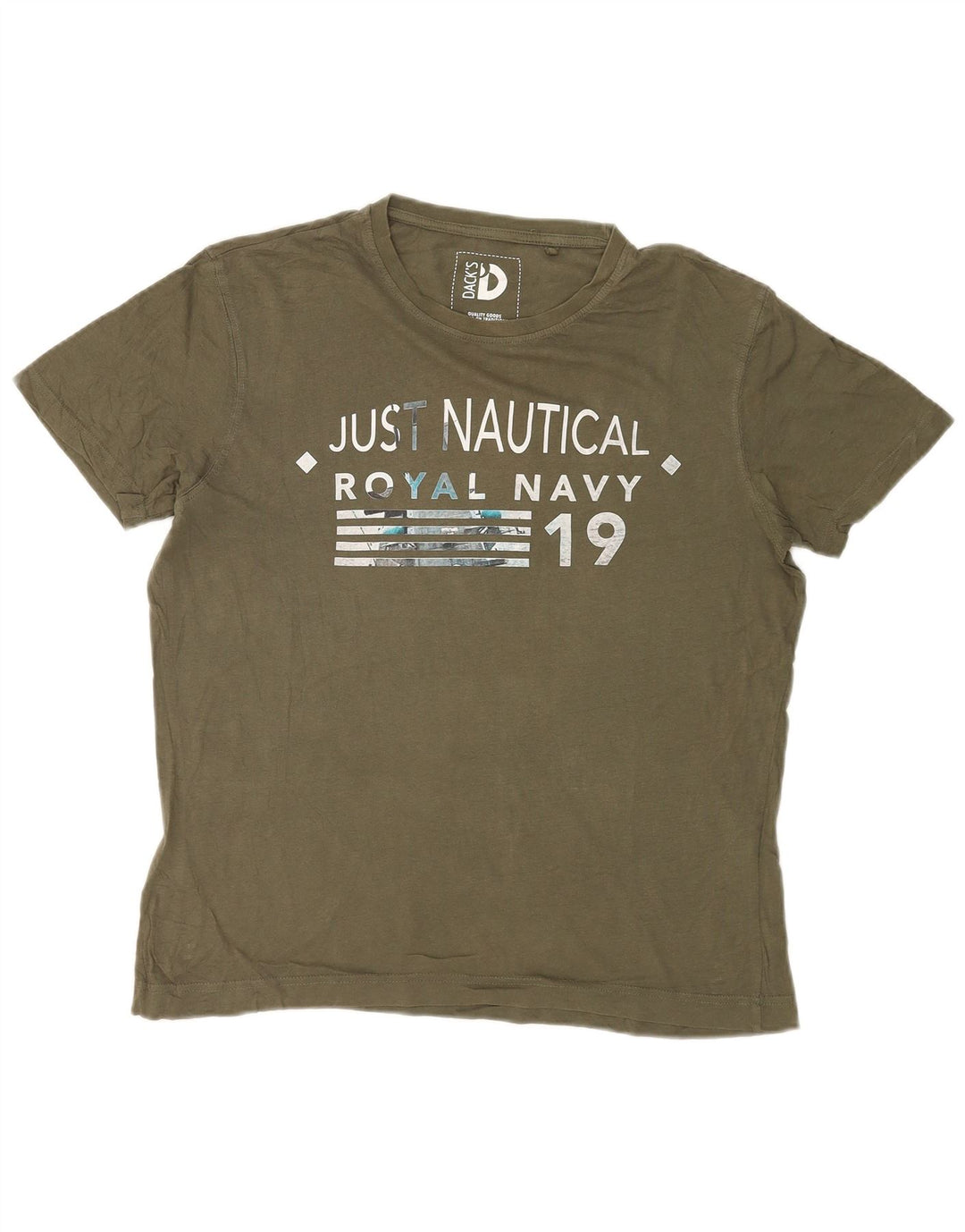 Tricou grafic pentru bărbați Dack's Top mic din bumbac kaki