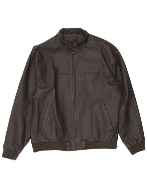 Vintage Mens Leather Jacket UK 42 XL Brown