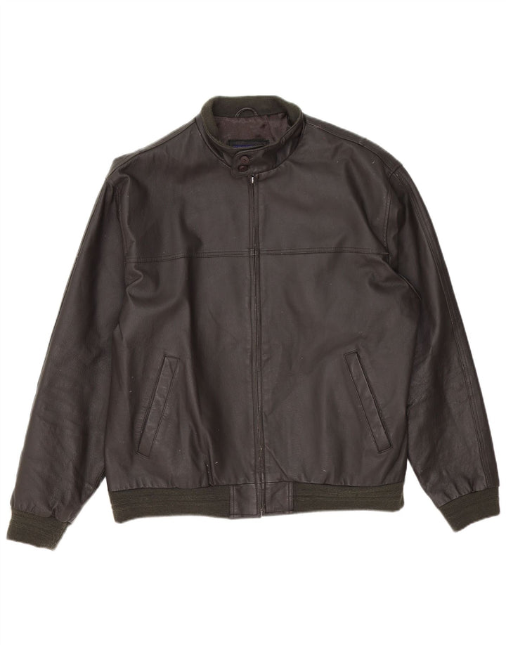 Jachetă de piele vintage pentru bărbați UK 42 XL maro