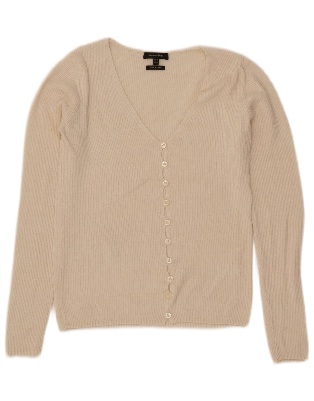 Pulover cardigan crop Massimo Dutti pentru femei UK 8 Small Off White