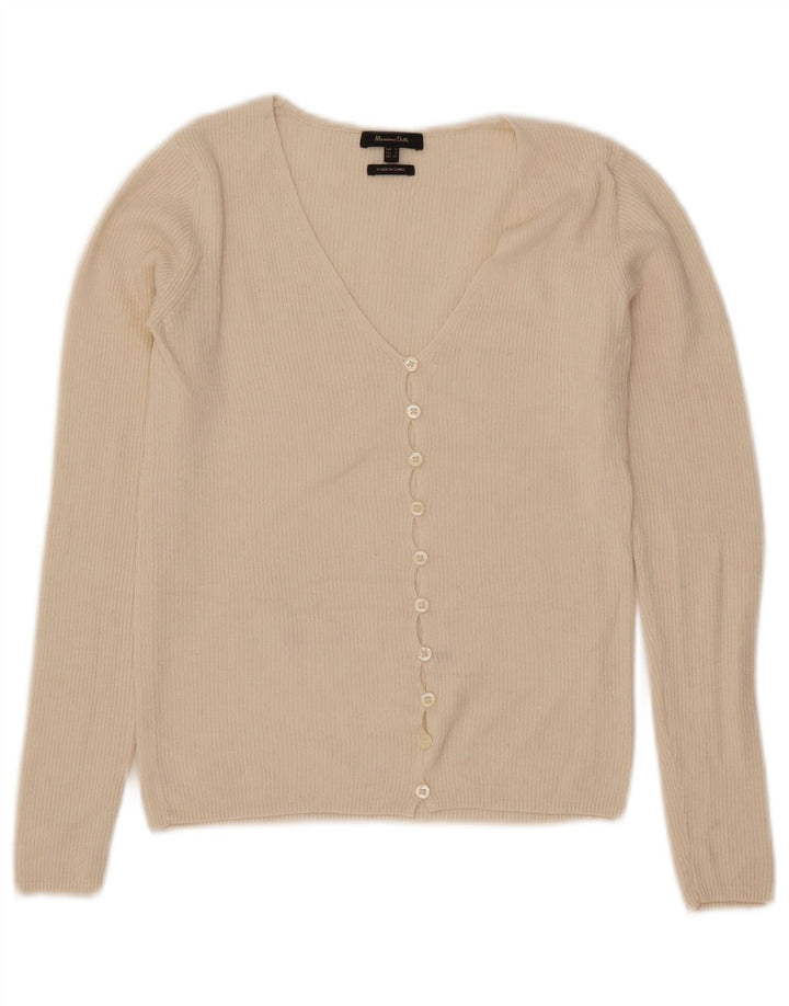 Pulover cardigan crop Massimo Dutti pentru femei UK 8 Small Off White