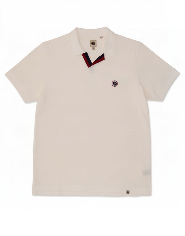 Tricou polo Pretty Green pentru bărbați XL Bumbac alb