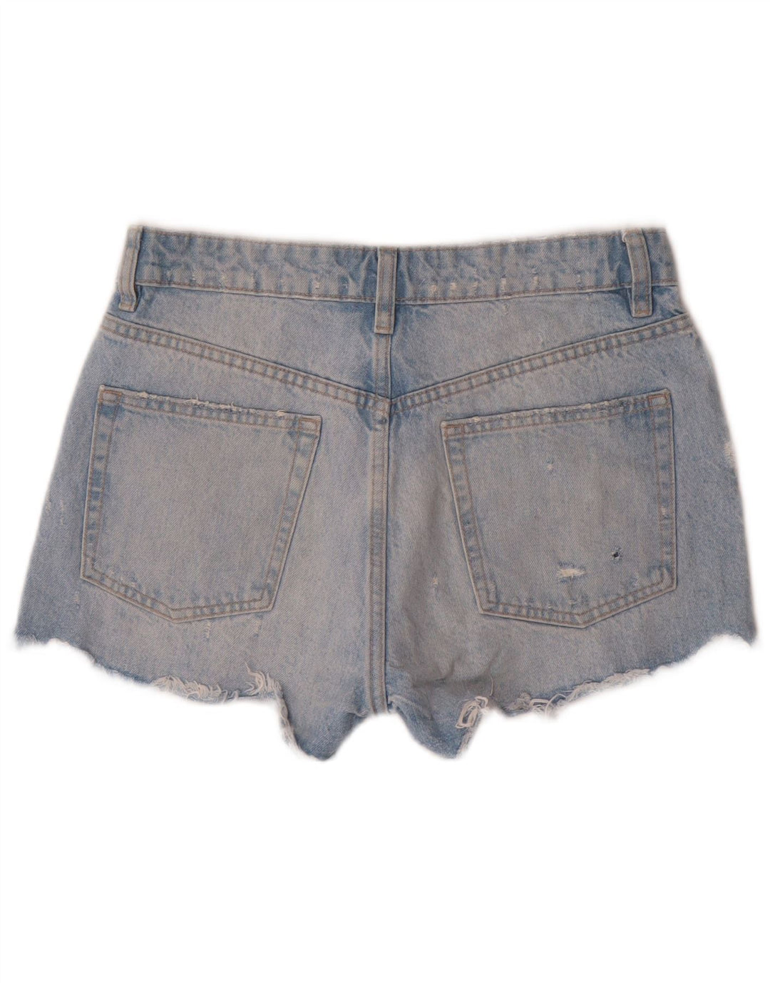 Pantaloni scurți din denim învechit pentru femei Zara EU 38 Small W28 Bumbac albastru