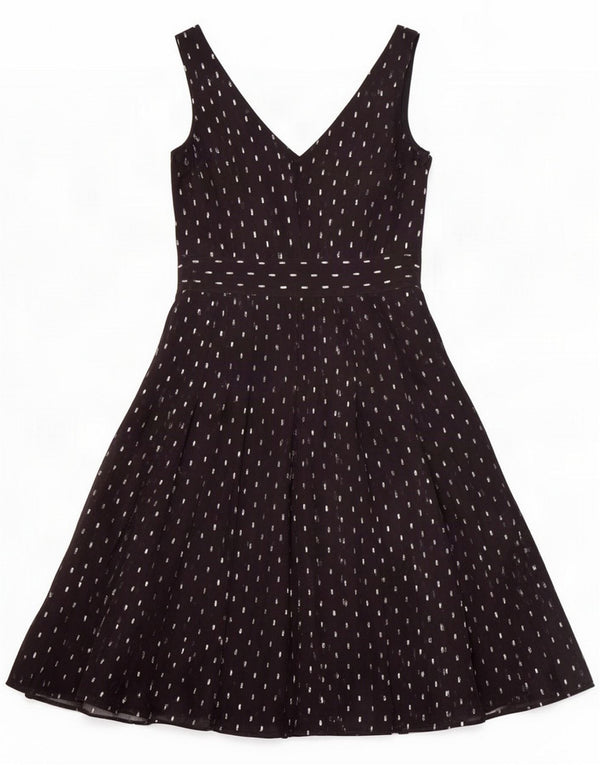 Rochie A-Line pentru femei fără mâneci Laura Ashley UK 10 Small Bleumarin Geometric