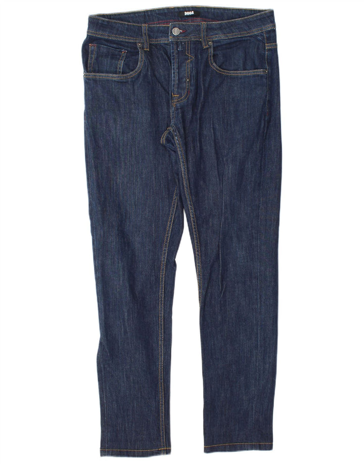 Blugi slim pentru bărbați vintage IT 48 Medium L34 L30 Bumbac bleumarin