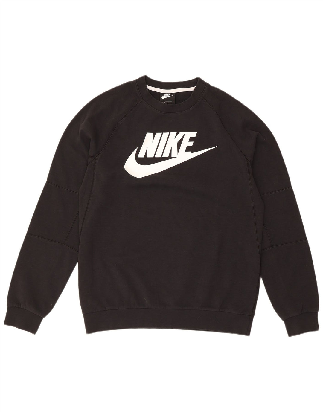 Hanorac grafic pentru bărbați Nike Pulover mediu din bumbac negru