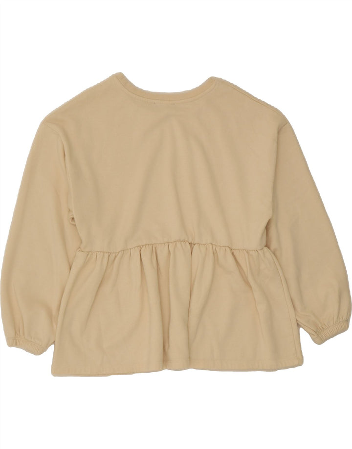 ZARA Womens Sweatshirt Jumper UK 16 Large Beige Cotton Vintage Zara and Second-Hand Zara from Messina Hembry 